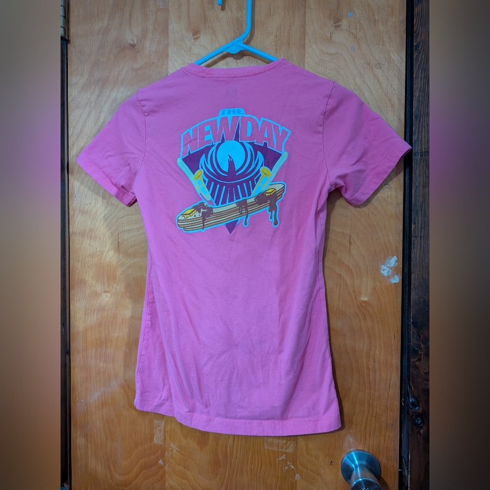 The New Day wrestling woman's small Pink Graphic T-Shirt - Picture 3 of 3